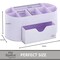 Acrylic Desk Organizer for Office Supplies and Desk Accessories Pen Holder Office Organization Desktop Organizer for Room College Dorm Home School, Light Purple (White Lavender)